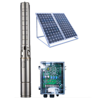 1 sampai 28 Kubik H 4 Inch DC Deep Well Solar Powered BLDC Water Pump Untuk Irigasi